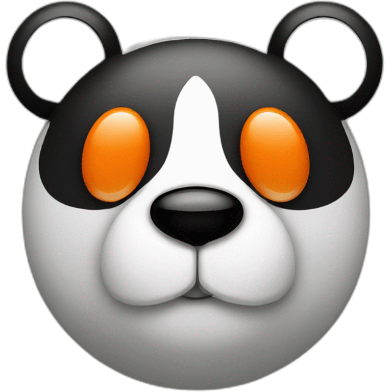 panda face with orange boxing gloves emoji