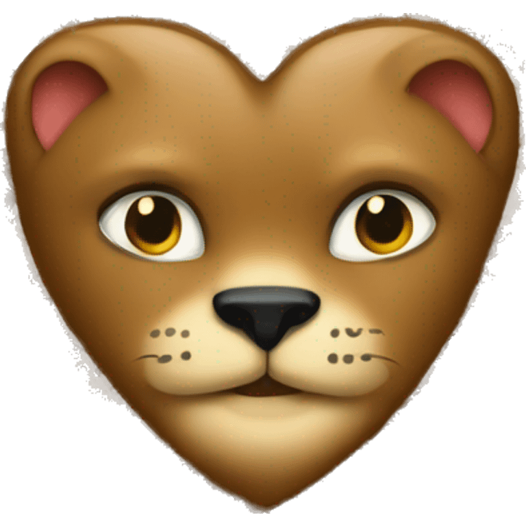 heart shape filled with panter patern emoji