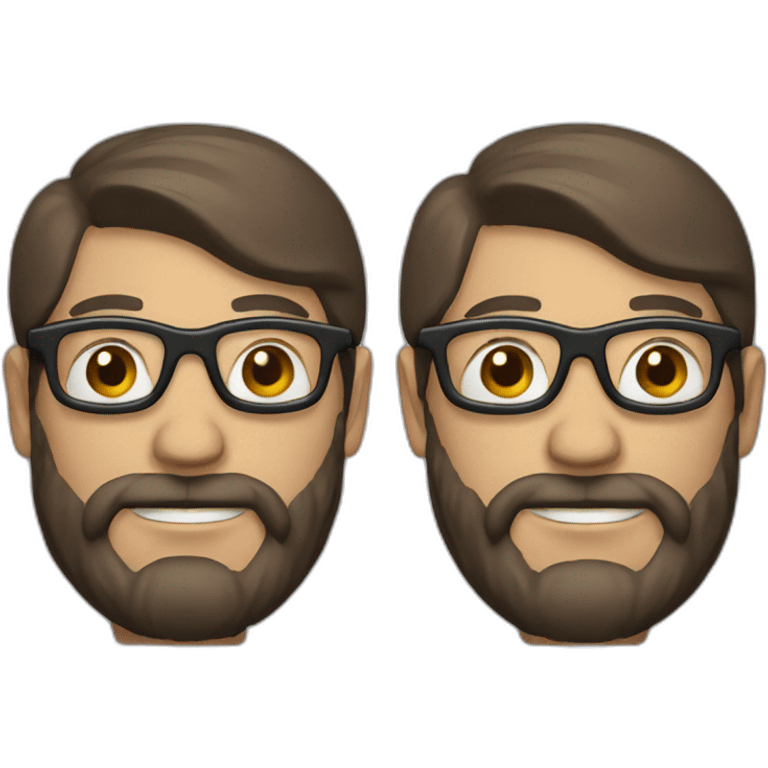 face of a man with a brown beard and a helmet wearing glasses emoji