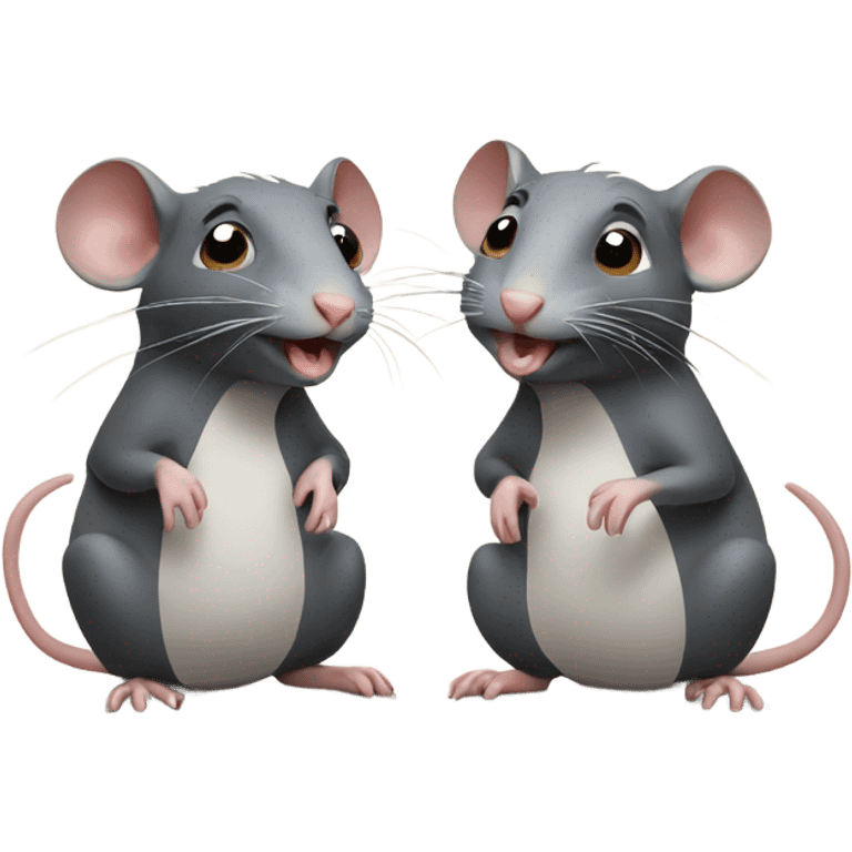 two rats talking  emoji