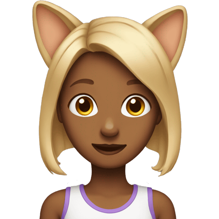 girl with dog ears emoji