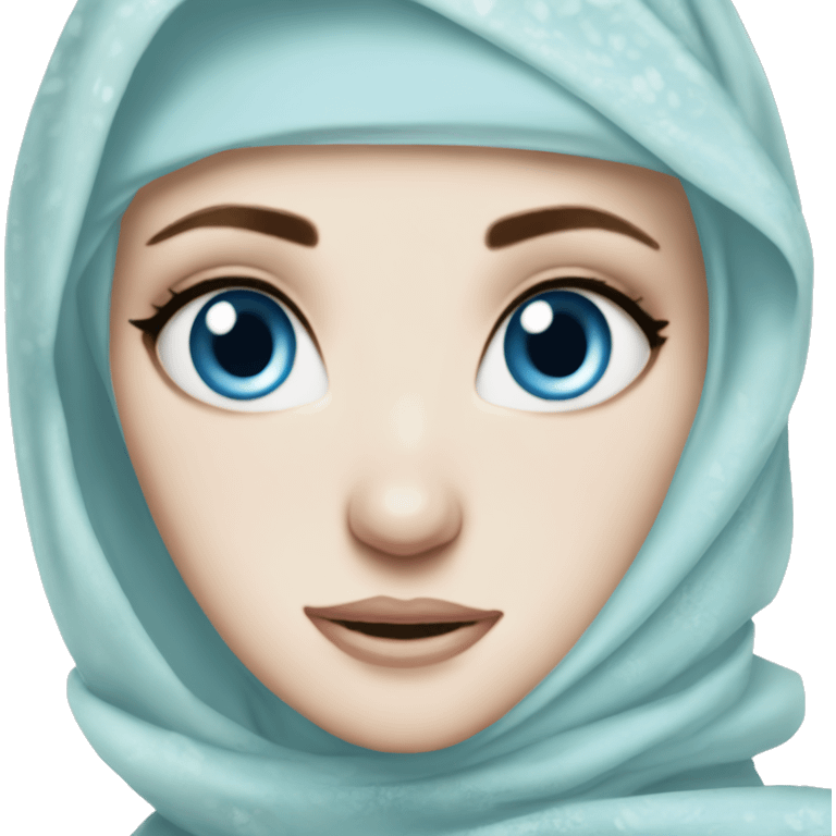 Hijabi elsa princess freckless blue eyes  emoji