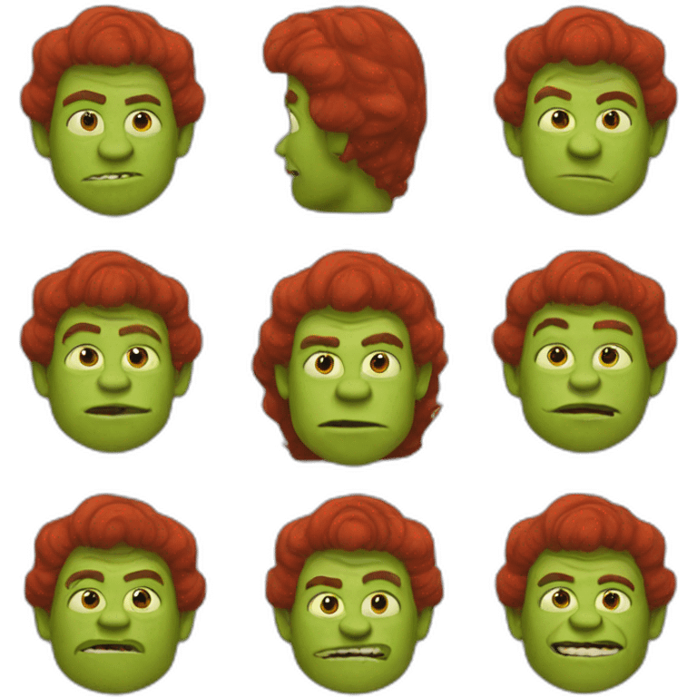 red-shrek emoji