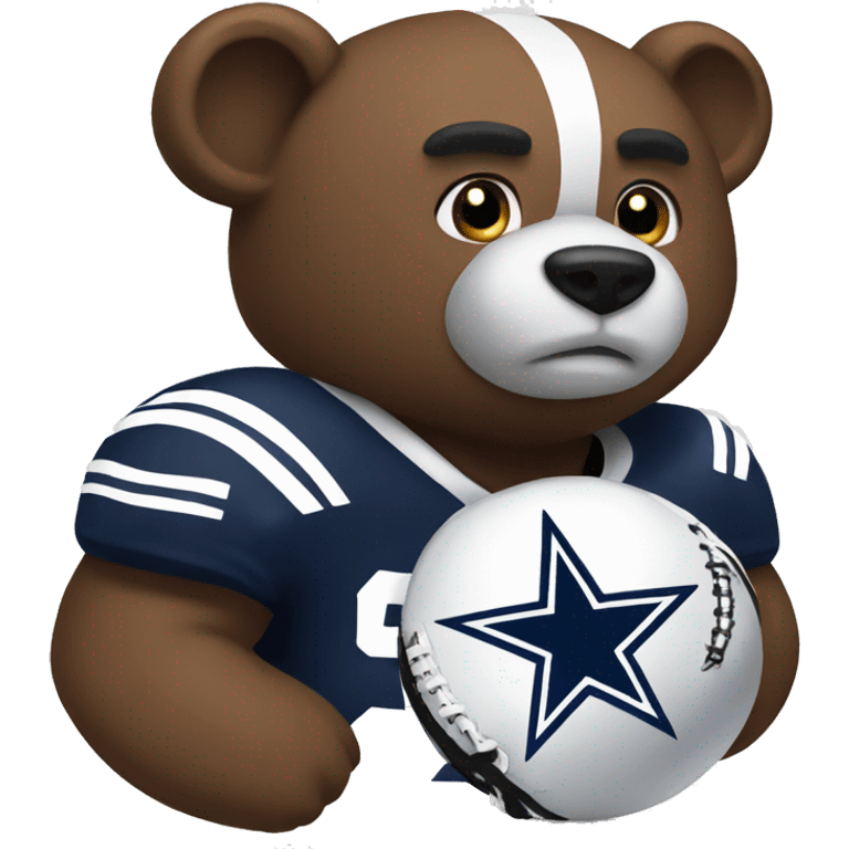 bear with dallas cowboys emoji