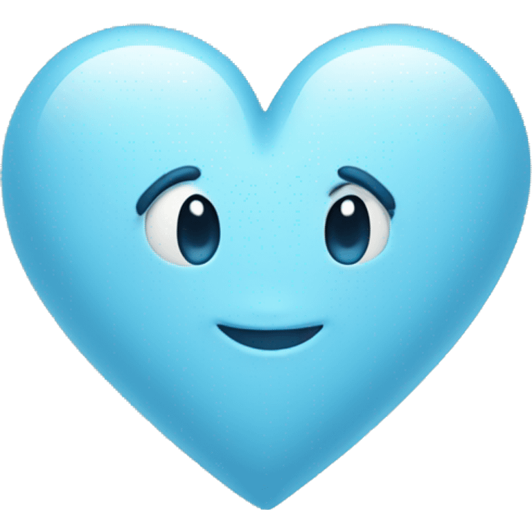 Pastel blue heart emoji