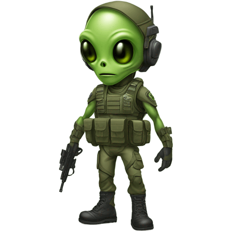 military alien green  emoji