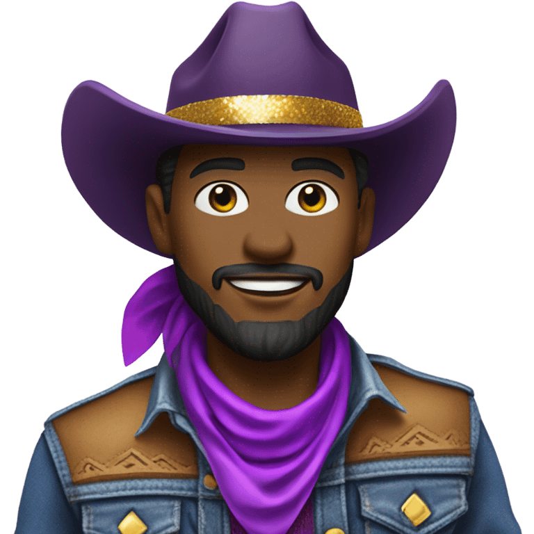 Purple disco cowboy emoji