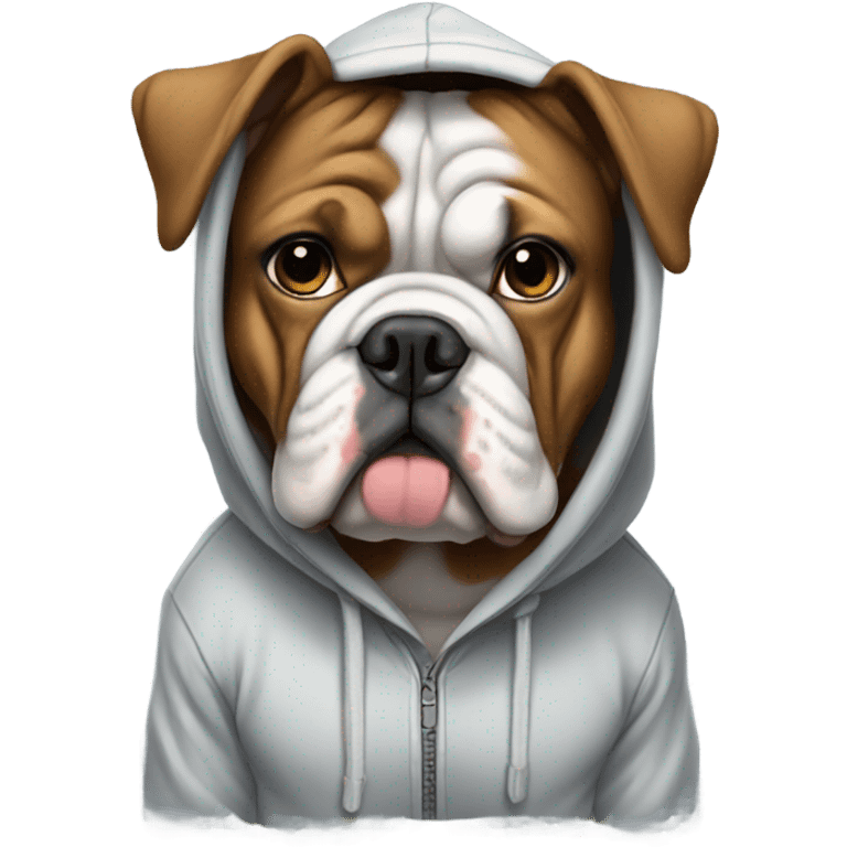 Bulldog in hoodie  emoji