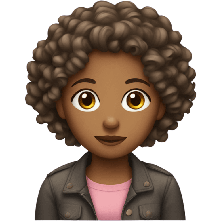 girl with curly hair  emoji