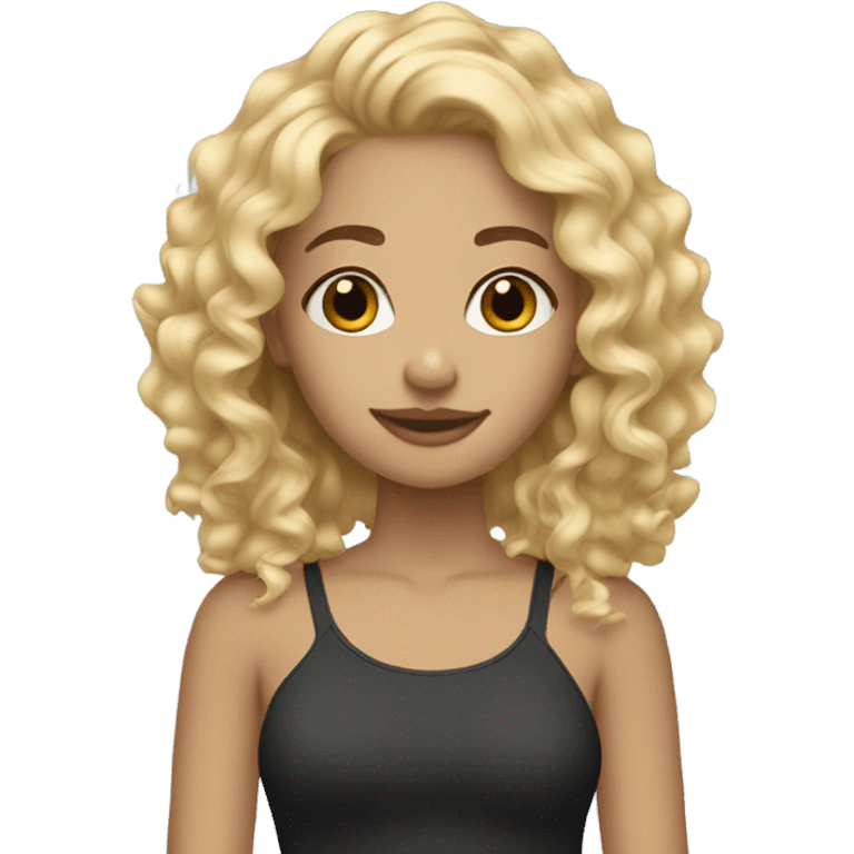 blonde girl loose curls emoji