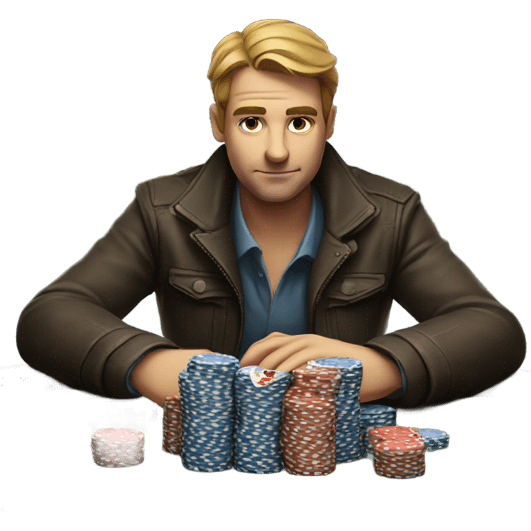 Guy gambling  emoji