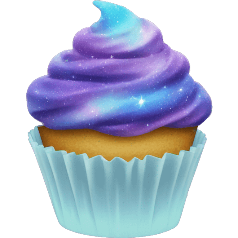 Galaxy frosted cupcake  emoji