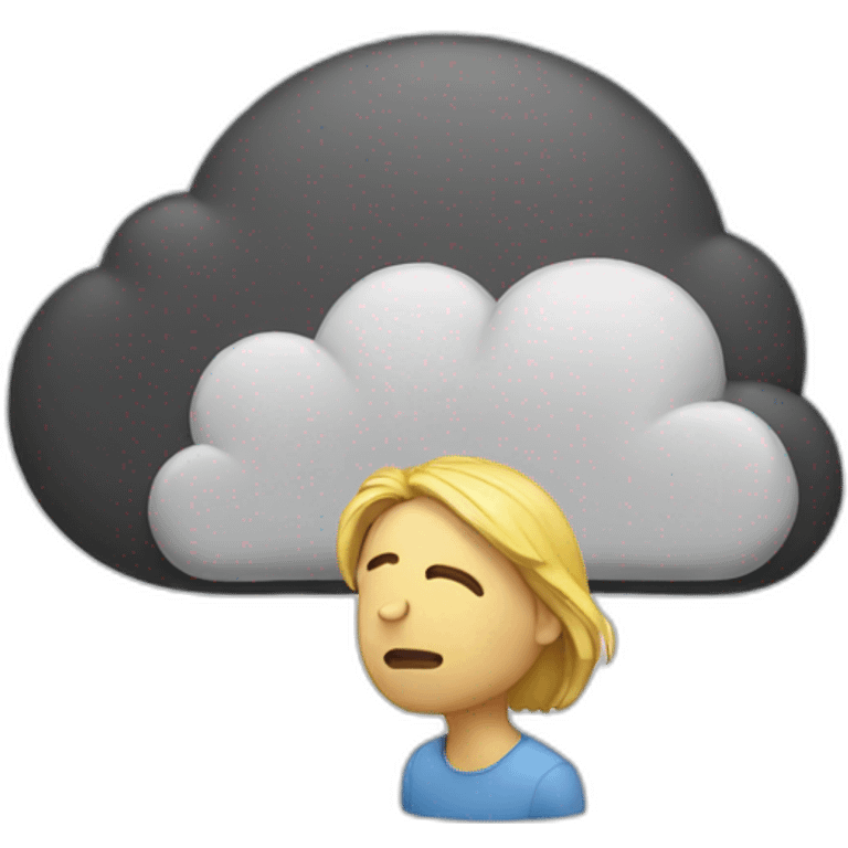 thinking about something with cloud emoji