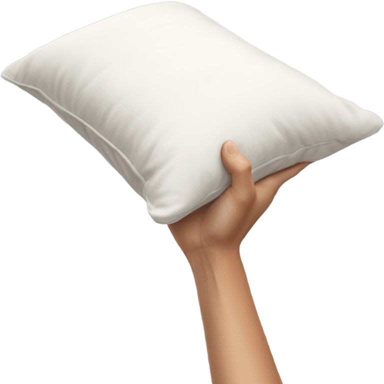 hand throw a pillow emoji