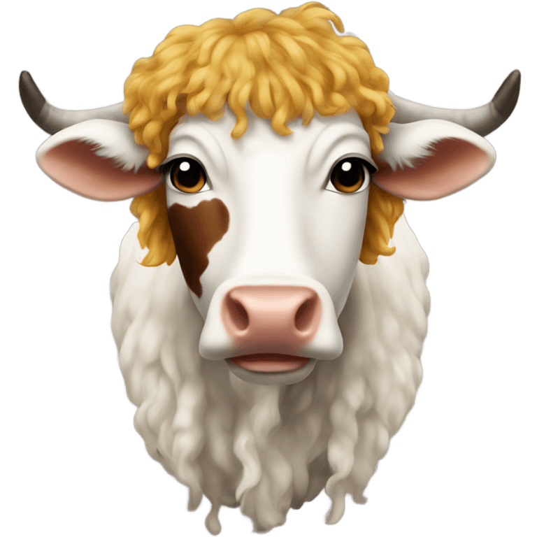 Cow with a 1770 wig emoji