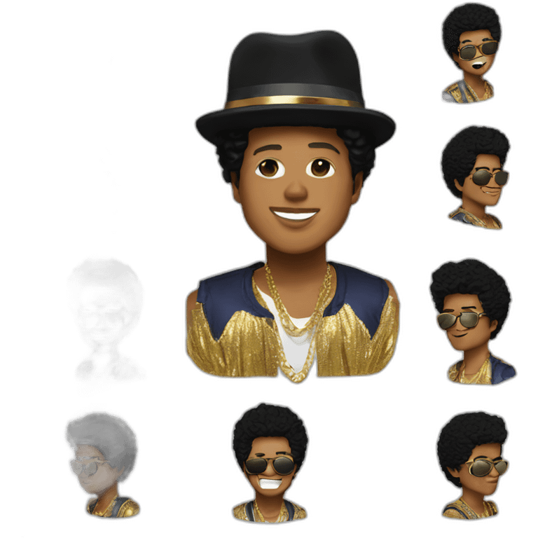 Bruno Mars 24k magic vibes emoji