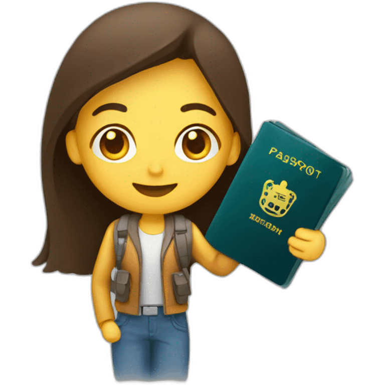 traveller holding your passport emoji