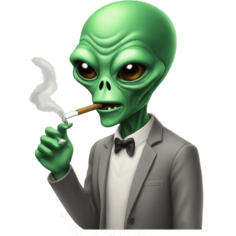 Alien smoking  emoji