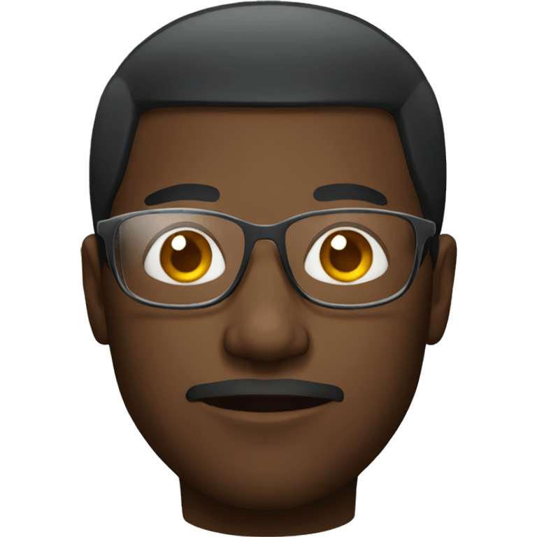 black man with glass emoji