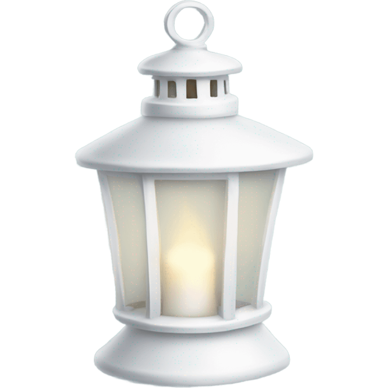 White Christmas lantern  emoji