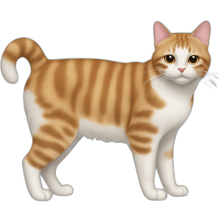 bobtail cat side angle portrait emoji