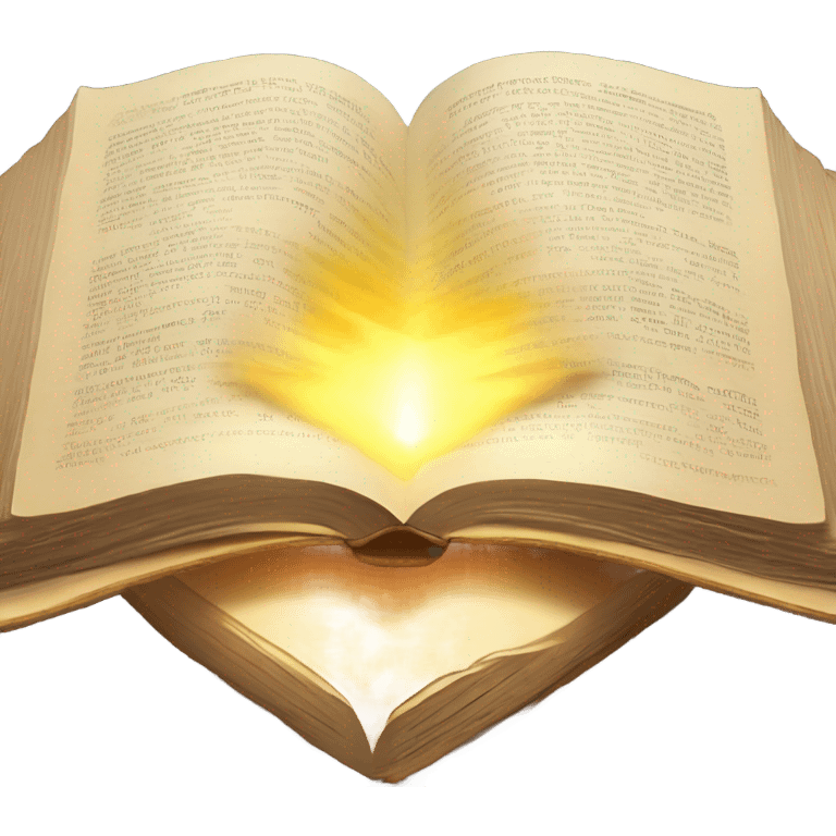 book with light rays emanating from inside the book emoji