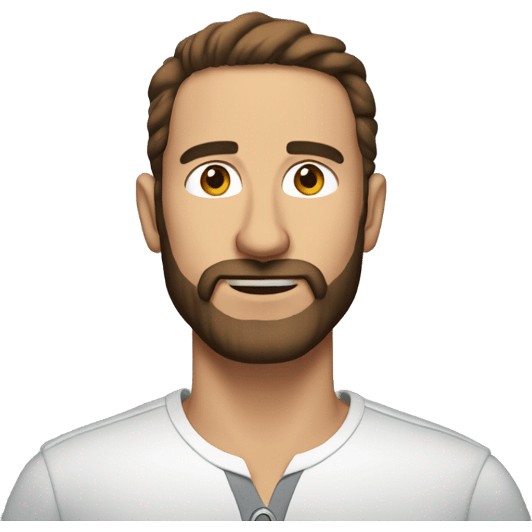 Bezos with brown hair and beard emoji