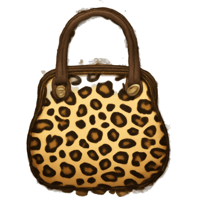 leopard print purse  emoji