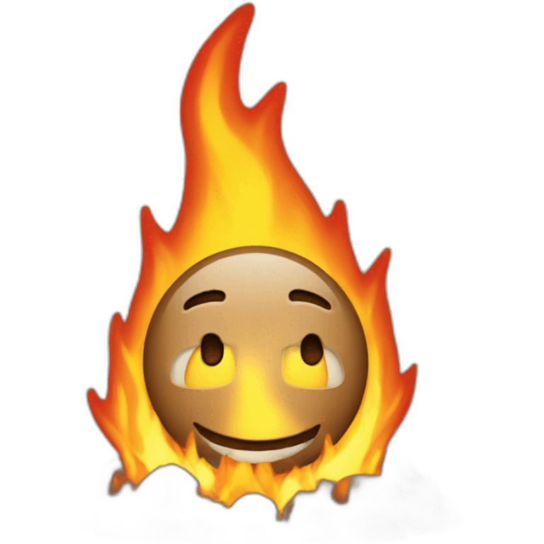 make someone smiling while he is in a big fire emoji