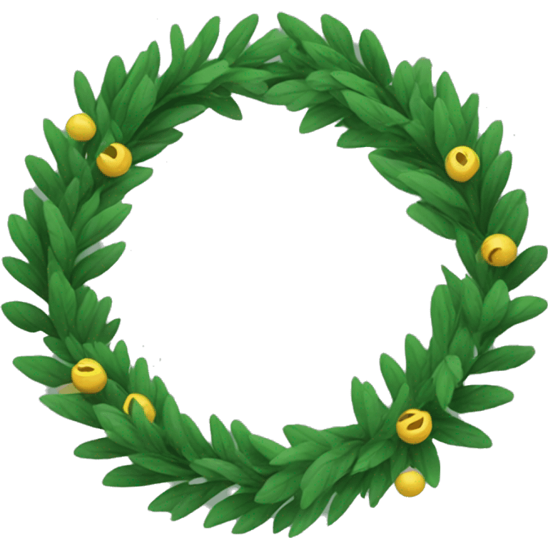 Wreath with leaves emoji