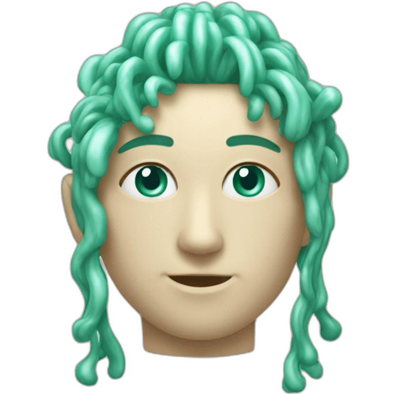 Cerveau vert turquoise emoji