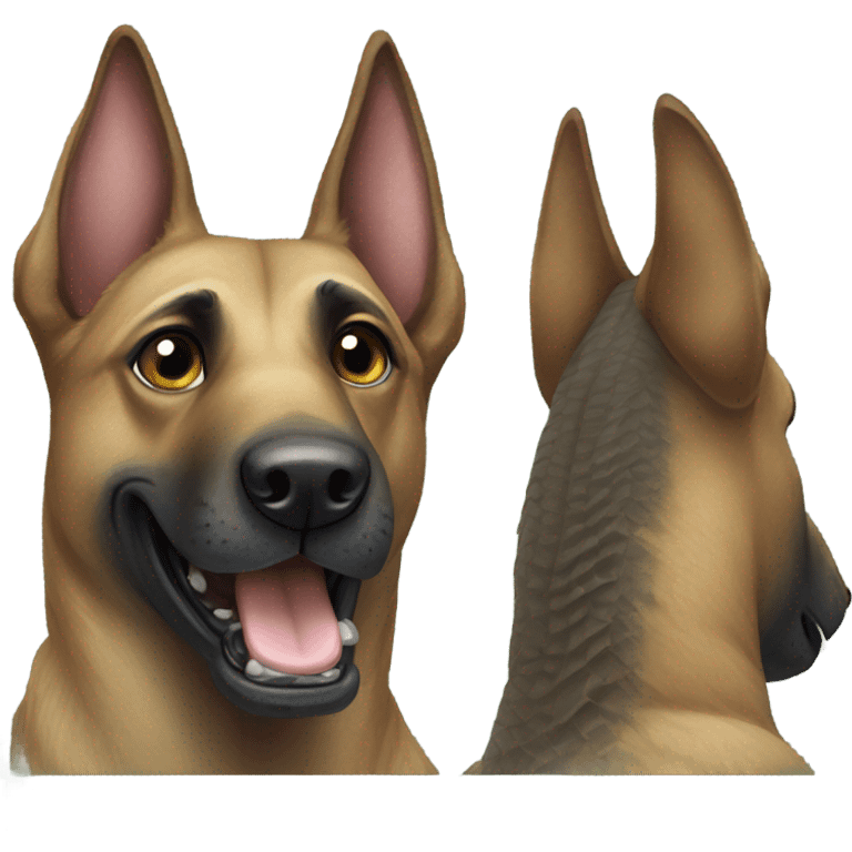 a malinois alligator emoji