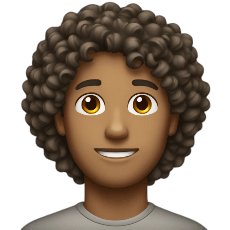 A curly hair guy emoji