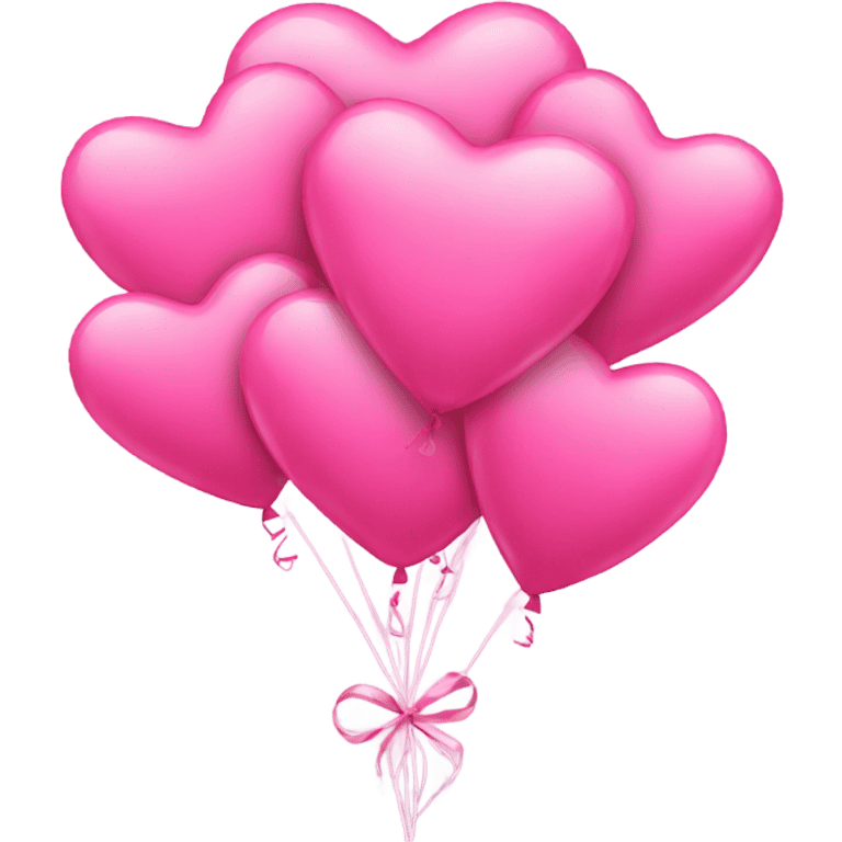 Pink heart balloon bouquet  emoji