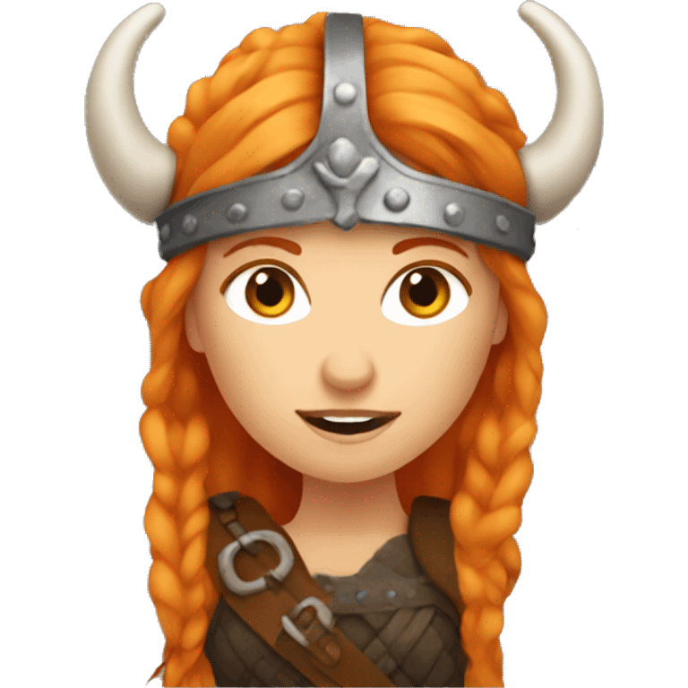 Orange haired Viking woman emoji