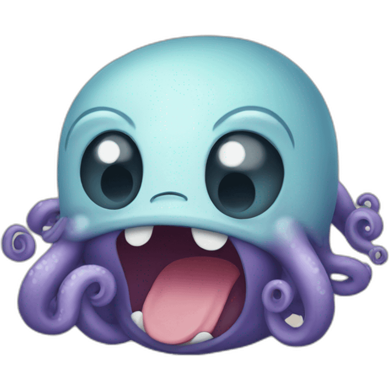 cute  kraken cute face crying emoji