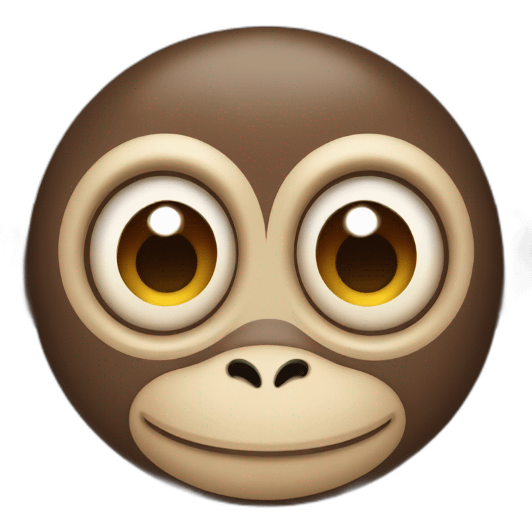 happy monkey with big eyes emoji