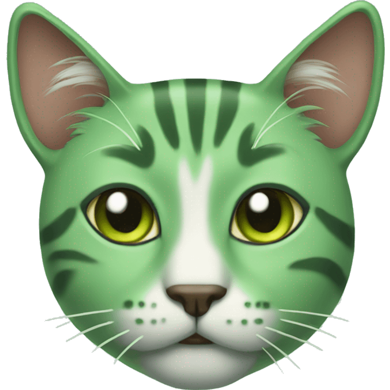 Green cat emoji