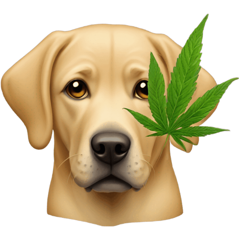 Labrador with Weed emoji