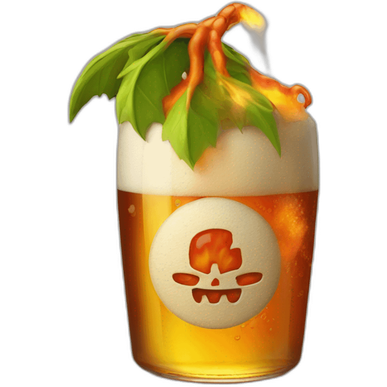 Dracaufeu bière emoji