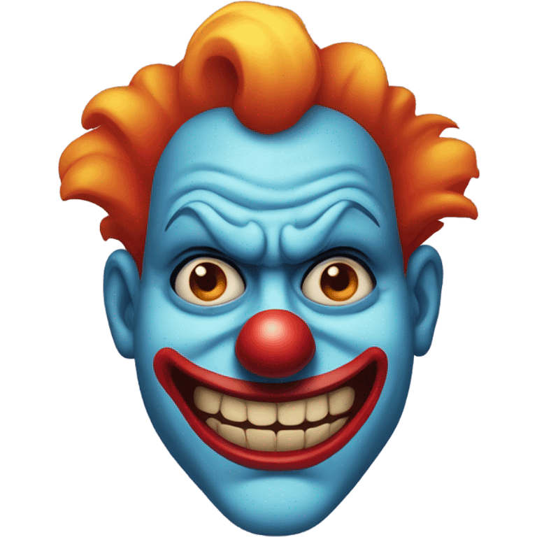 clown with angry face emoji