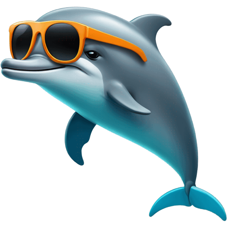 dolphin with sunglasses  emoji