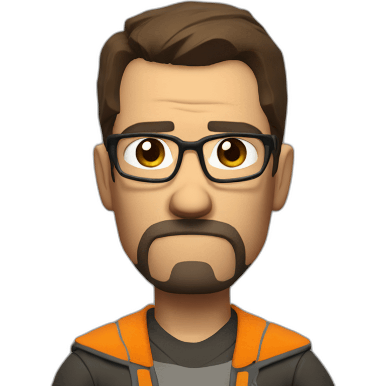 sad gordon freeman, big frown emoji