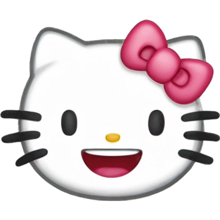 Hello kitty laughing  emoji