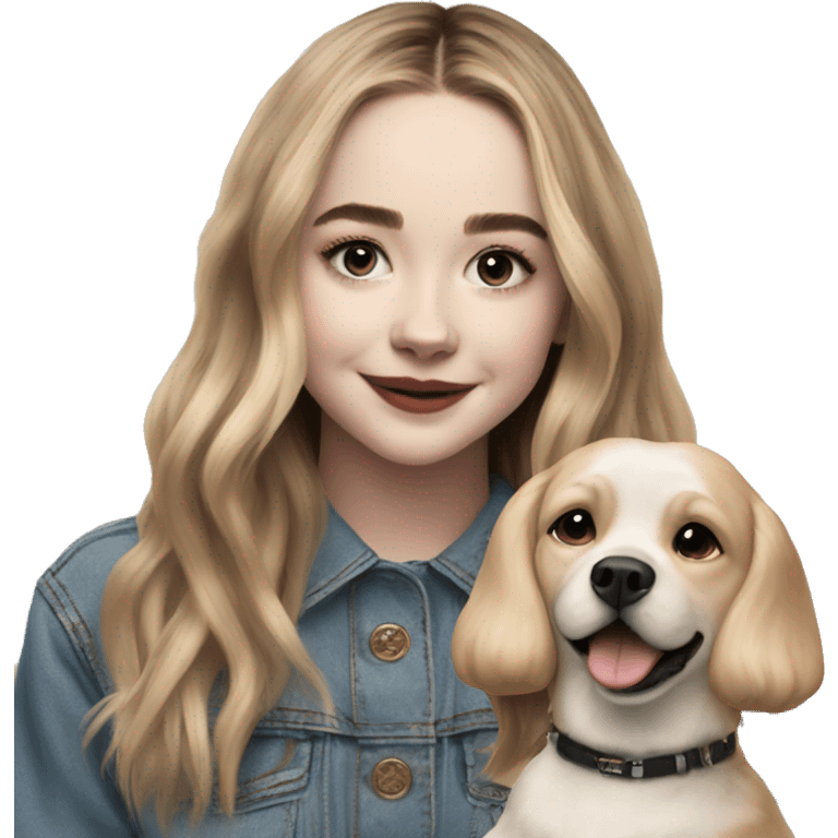 Sabrina carpenter with dog emoji