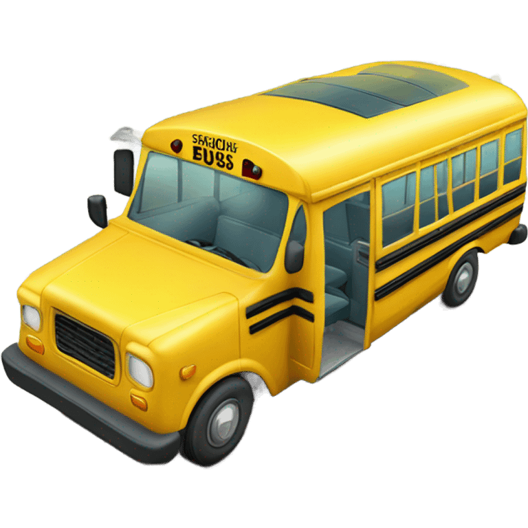 Mini van school bus emoji