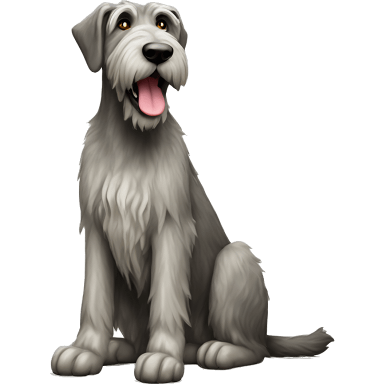 Irish wolfhound sitting emoji