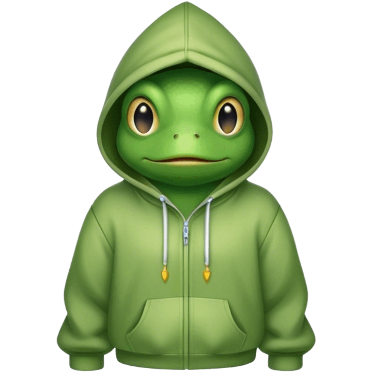 Frog with hoodie  emoji