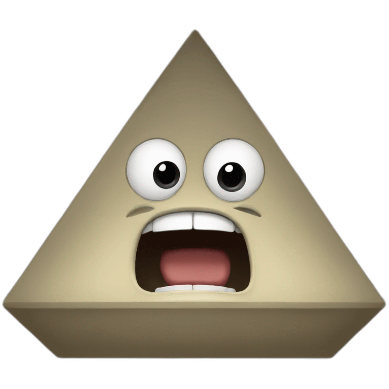 Screaming pyramid guy emoji