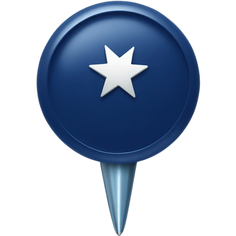 Navy blue pushpin emoji